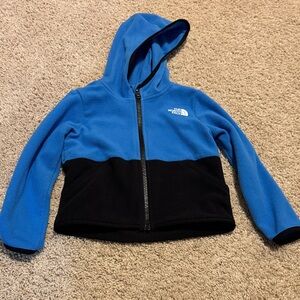 Kids The North Face Blue and Black Hoodie